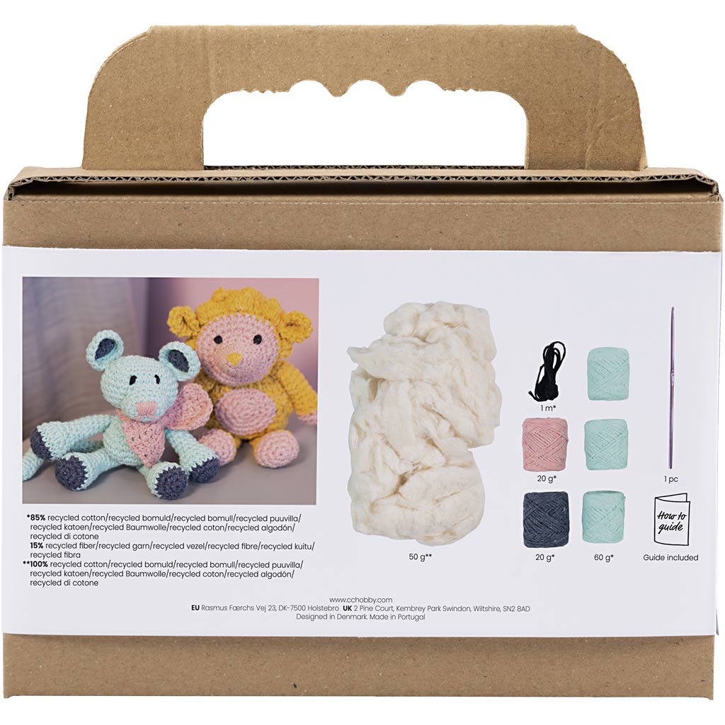 Creativ company http: www.cchobby.nl hobbyset-amigurumi-muis-mint-1-doos