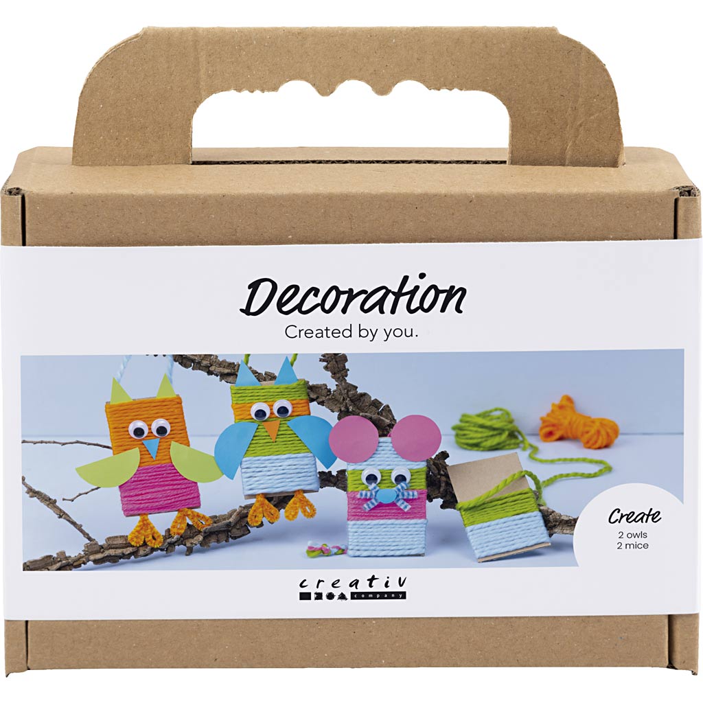 Creativ company mini hobbyset decoratie muizen en uilen