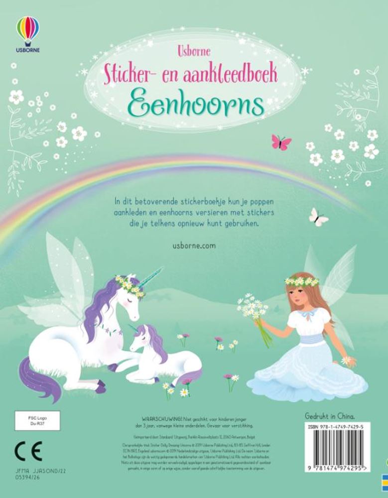 Wpg uitgevers sticker-en aankleedboek eenhoorns. 4+ | 2 stuks