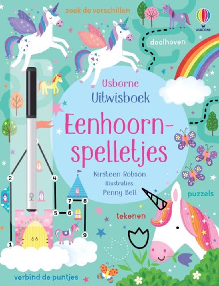 WPG Uitgevers - WPG Uitgevers Uitwisboek: eenhoornspelletjes. 3+