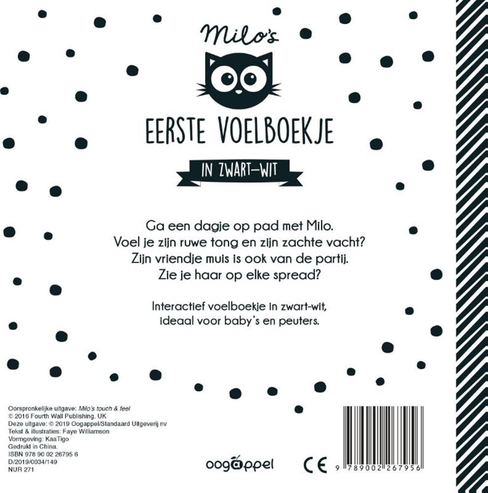 WPG Uitgevers - WPG Uitgevers Milo's eerste voelboekje in zwartwit