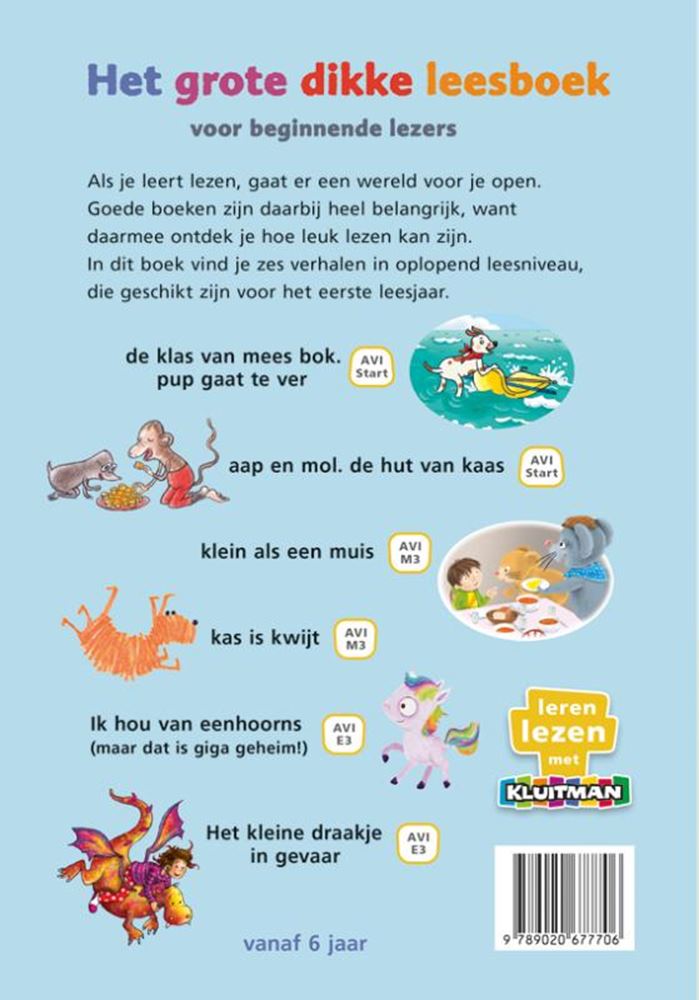 Uitgeverij Kluitman - Uitgeverij Kluitman Het grote dikke leesboek voor beginnende lezers - avi-start m3 en e3