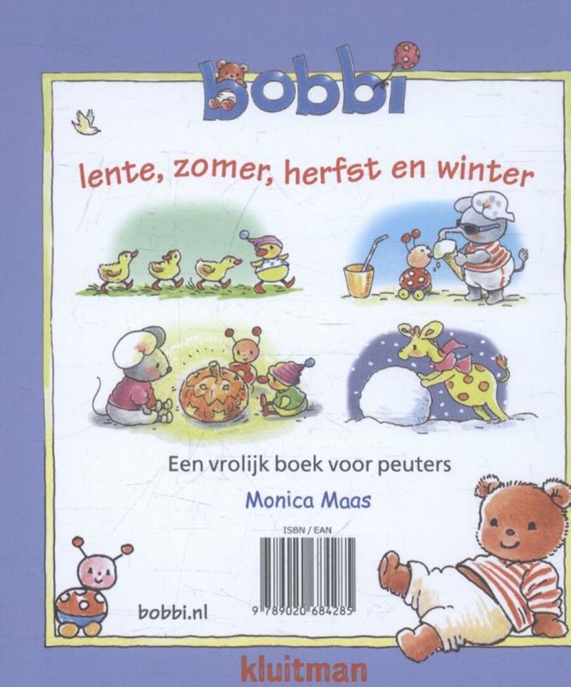 Uitgeverij kluitman bobbi: lente, zomer, herfst, winter. 2+