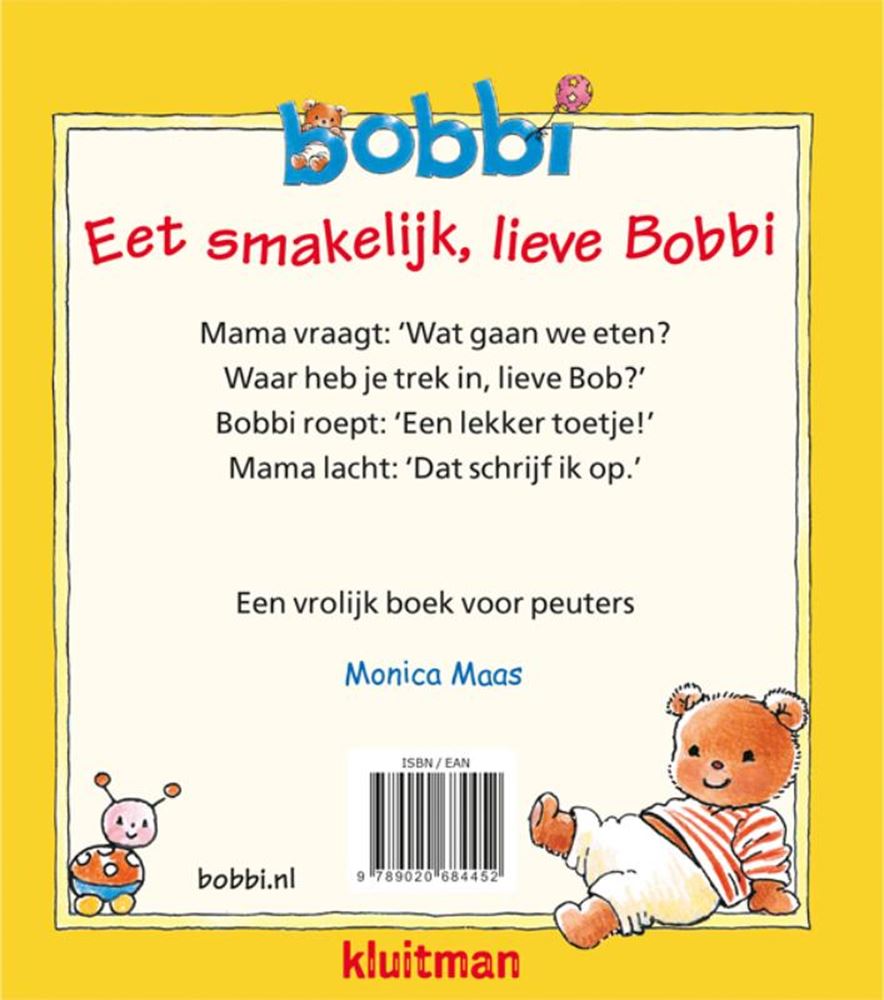 Uitgeverij Kluitman - Uitgeverij Kluitman Eet smakelijk lieve bobbi