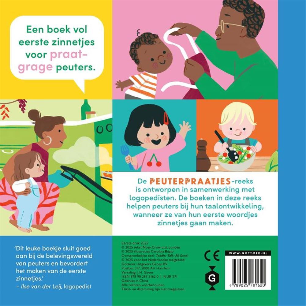 Gottmer Uitgevers Groep - Gottmer Uitgevers Groep Kartonboek: peuterpraatjes alles op! 2+