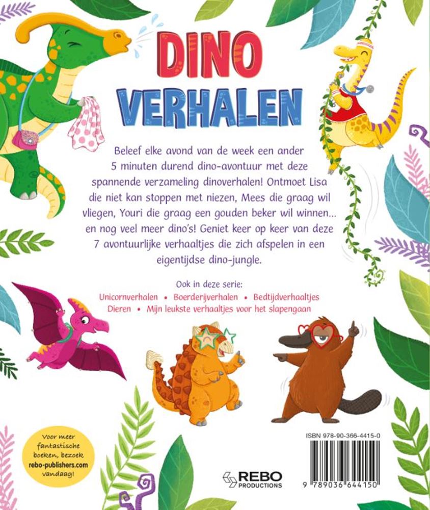 Rebo Publishers - Rebo Publishers Dinoverhalen. 5 minuten verhalen. 4+