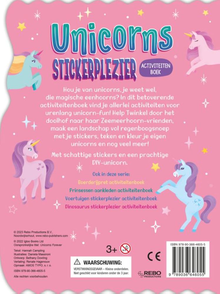 Rebo Publishers - Rebo Publishers Unicorns stickerplezier stickerboek