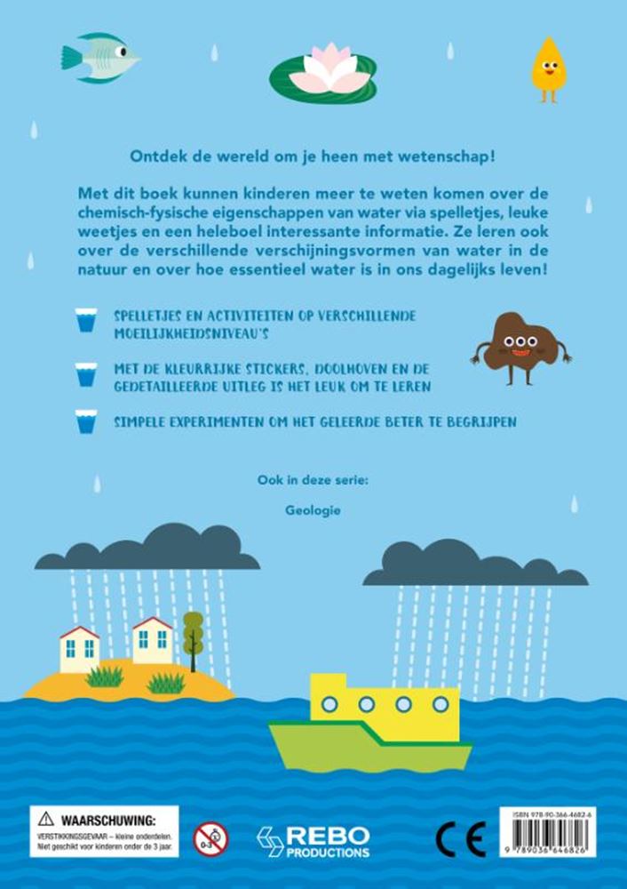 Rebo Publishers - Rebo Publishers Water - gek op wetenschap met 100+ stickers