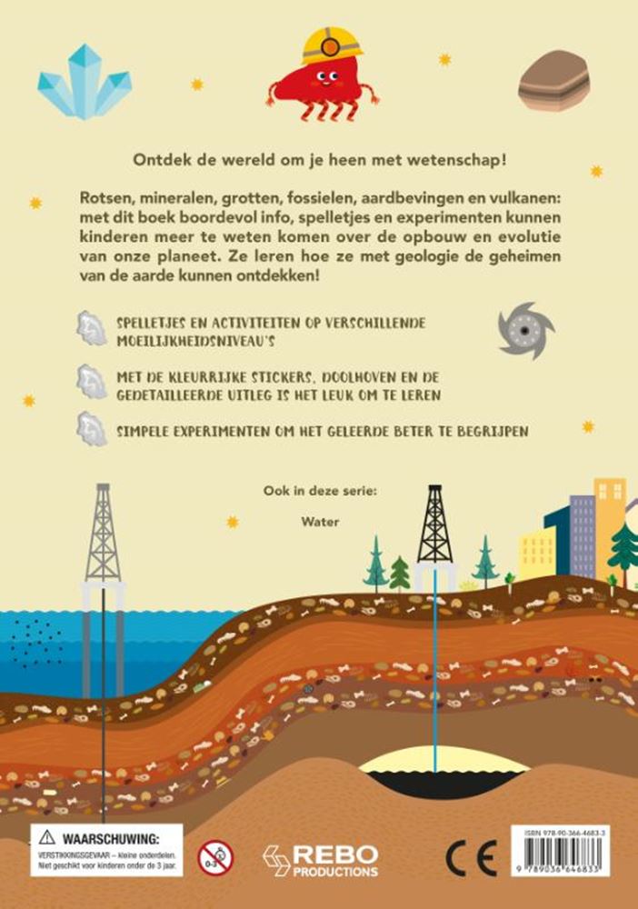 Rebo Publishers - Rebo Publishers Geologie - gek op wetenschap met 100+ stickers