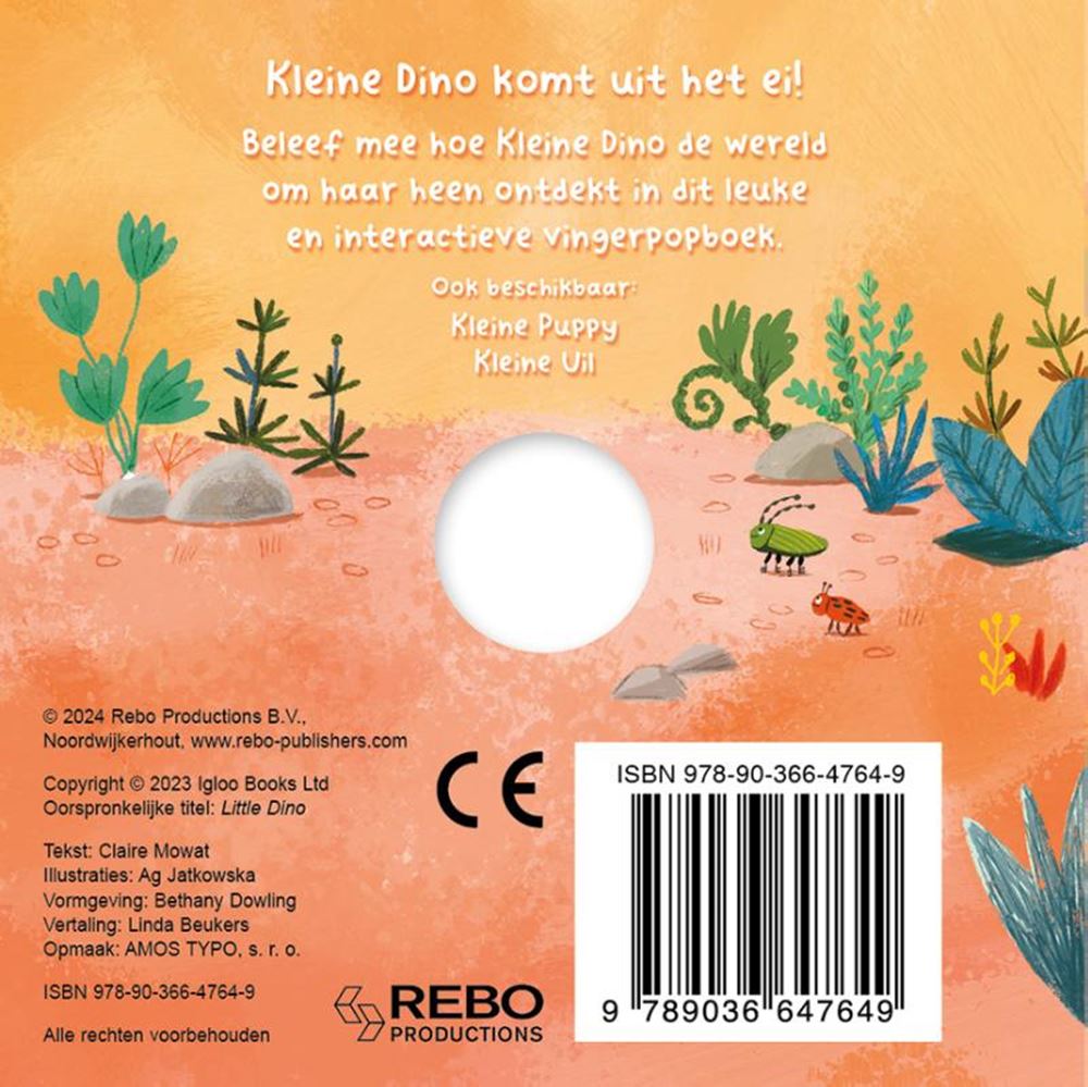 Rebo Publishers - Rebo Publishers Kleine dino - vingerpopboek