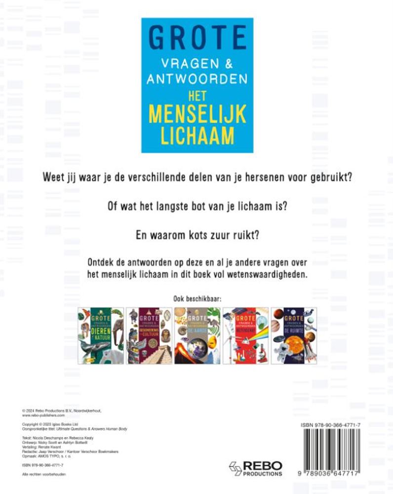 Rebo Publishers - Rebo Publishers Het menselijk lichaam - grote vragen & antwoorden