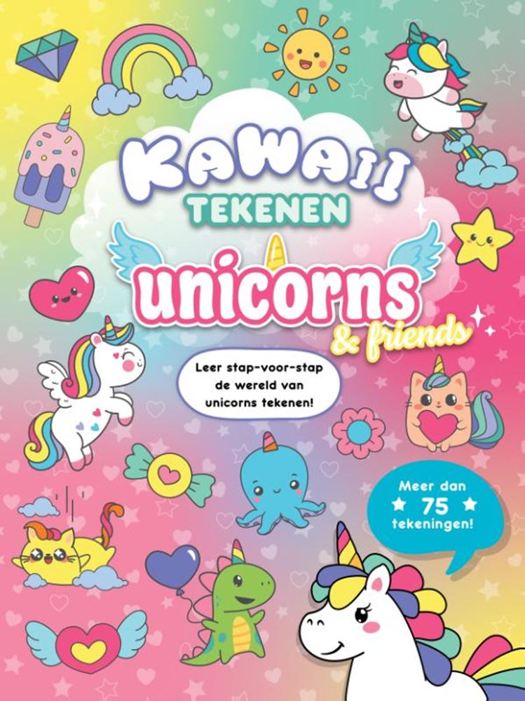 Rebo Publishers - Rebo Publishers Kawaii tekenen unicorns & friends 4+