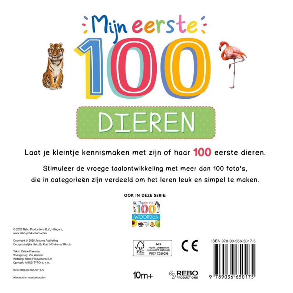 Rebo Publishers - Rebo Publishers Mijn eerste 100 dieren - mijn eerste 100
