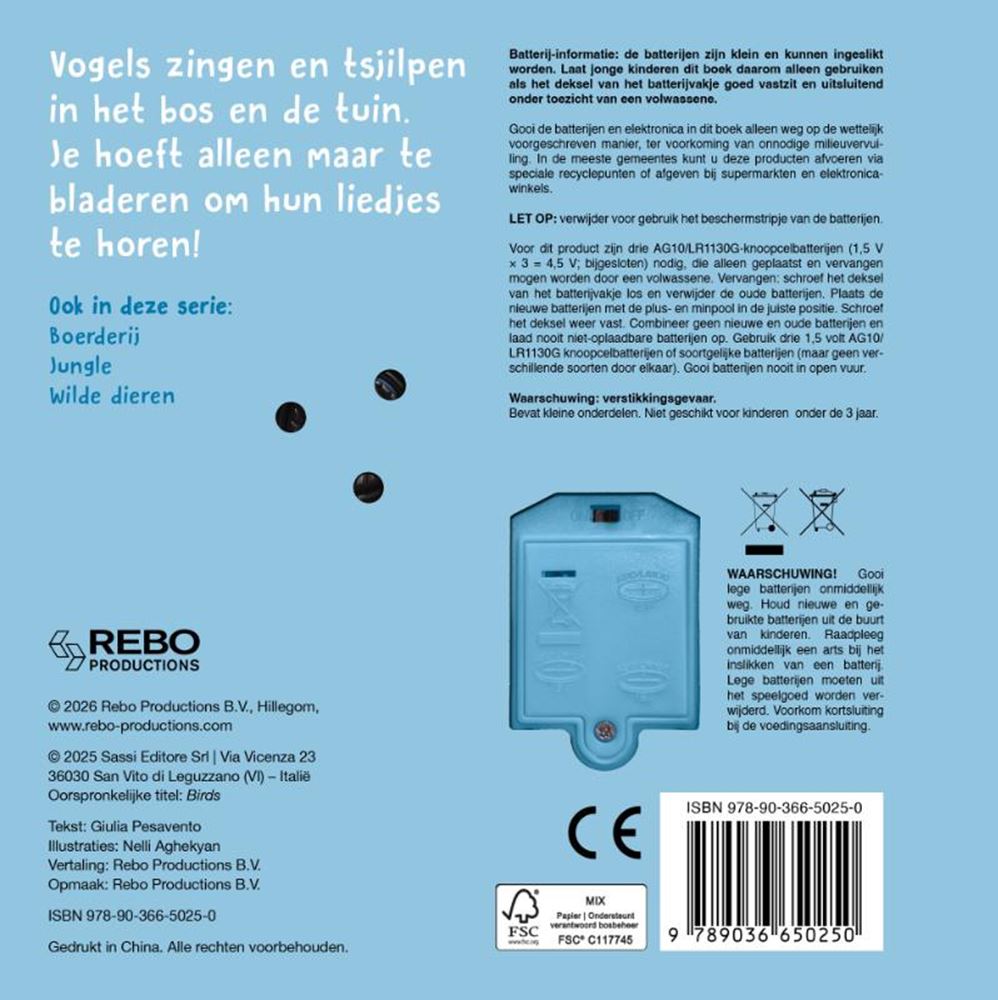 Rebo Publishers - Rebo Publishers Vogels - wat hoor ik daar? - 6 geluiden