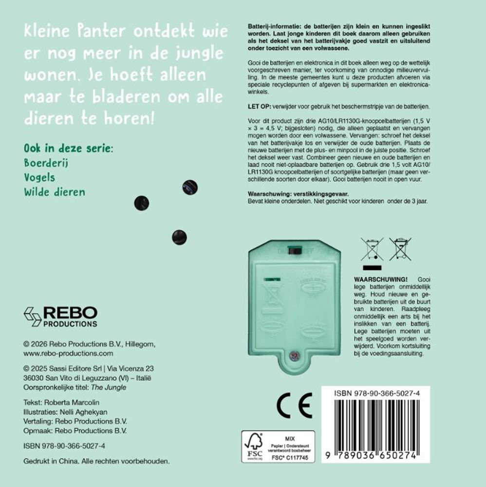 Rebo Publishers - Rebo Publishers Jungle - wat hoor ik daar? - 6 geluiden