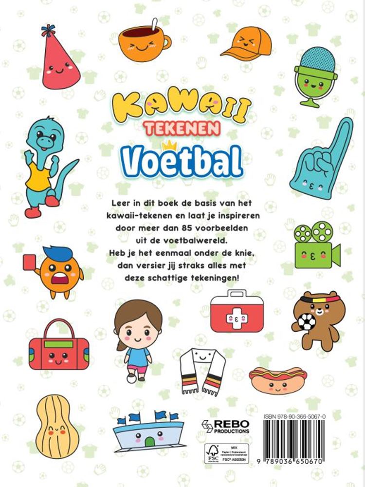 Rebo Publishers - Rebo Publishers Kawaii tekenen voetbal 6+