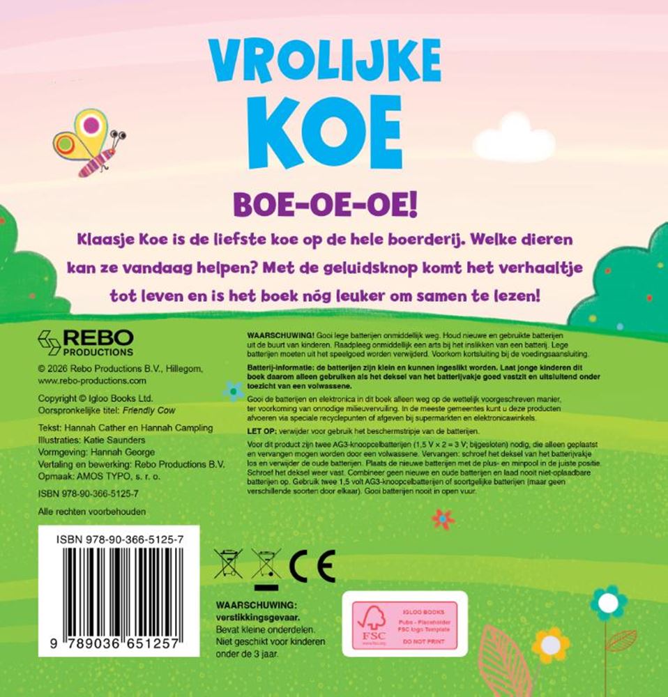 Rebo Publishers - Rebo Publishers Vrolijke koe - geluidenboek