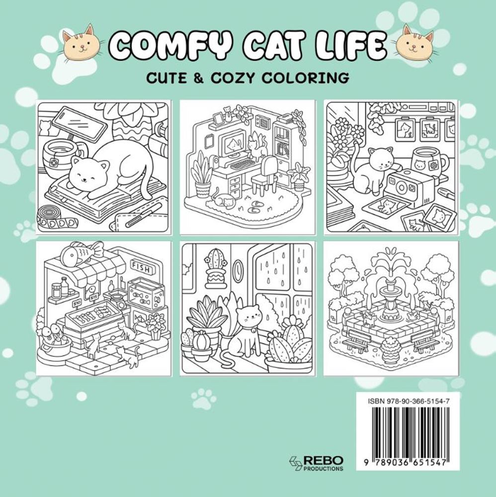 Rebo - Rebo Comfy cat life - cute & cozy coloring 6+