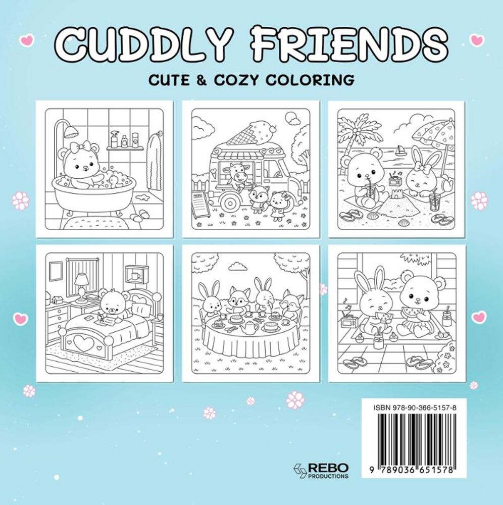 Rebo Publishers - Rebo Publishers Cuddly friends - cute & cozy coloring 6+