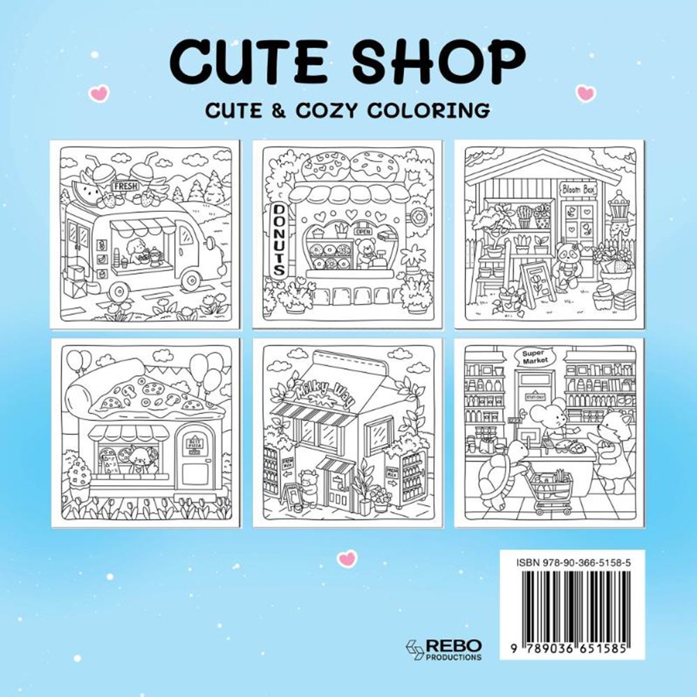 Rebo Publishers - Rebo Publishers Cute shop - cute & cozy coloring. 6+
