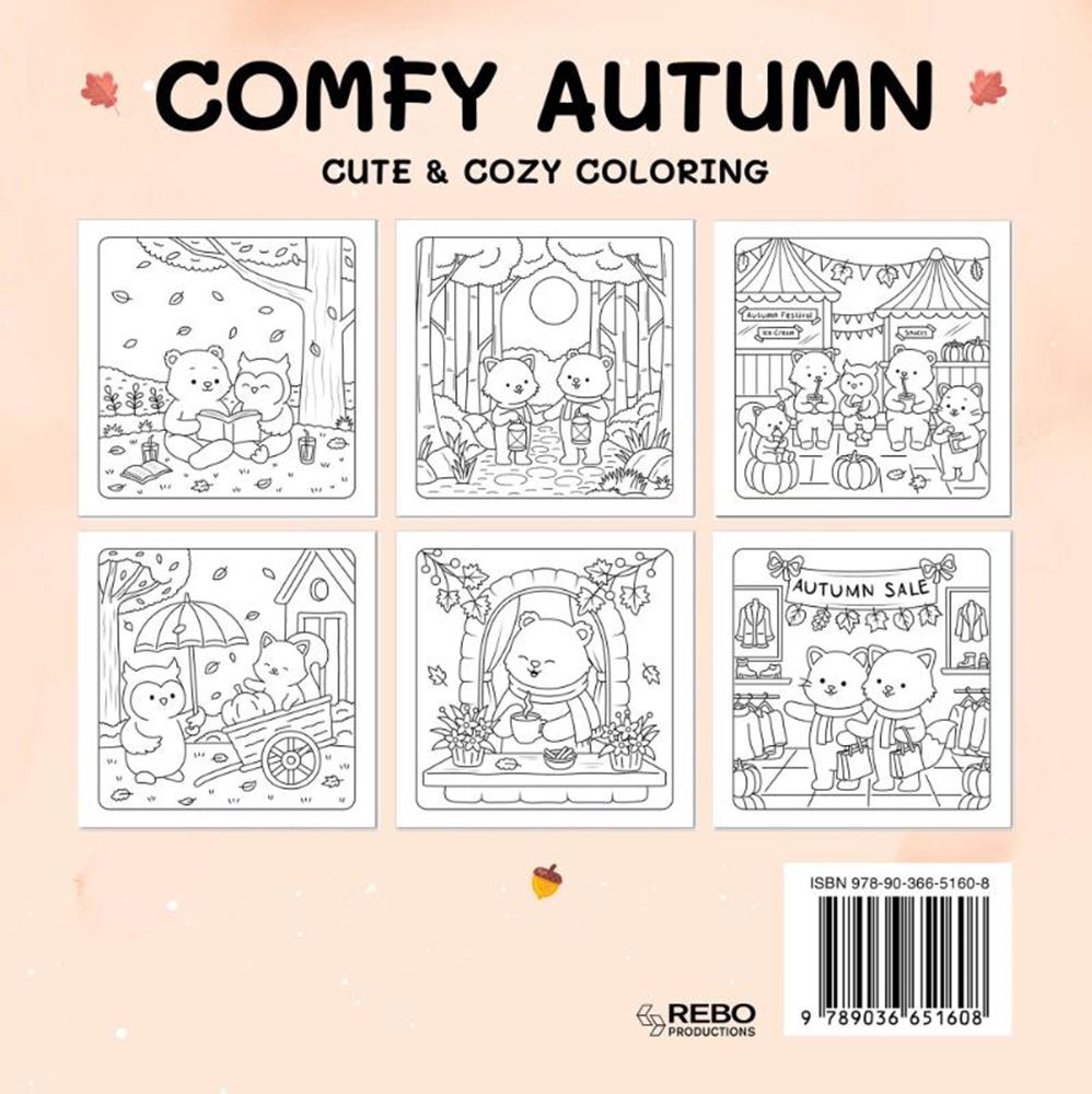 Rebo Publishers - Rebo Publishers Comfy autumn - cute & cozy coloring. 6+