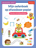 Deltas oefenboek afwasbaar papier eerste schrijfspelletjes (4-5 j.)