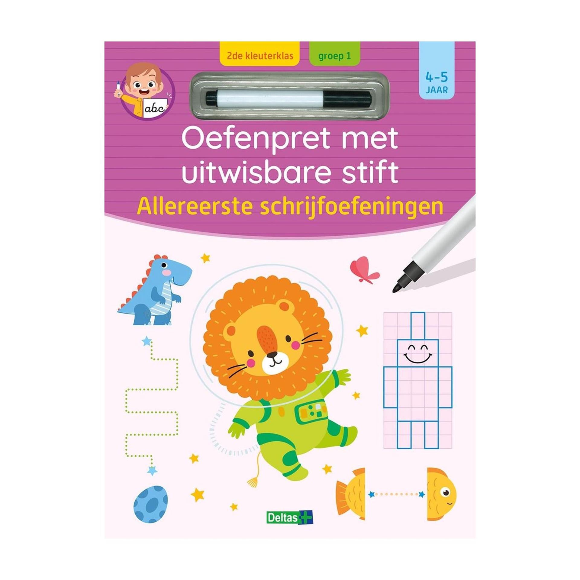 Deltas - Deltas Oefenpret uitwisbare stift - eerste schrijfoefeningen - 4-5 jaar
