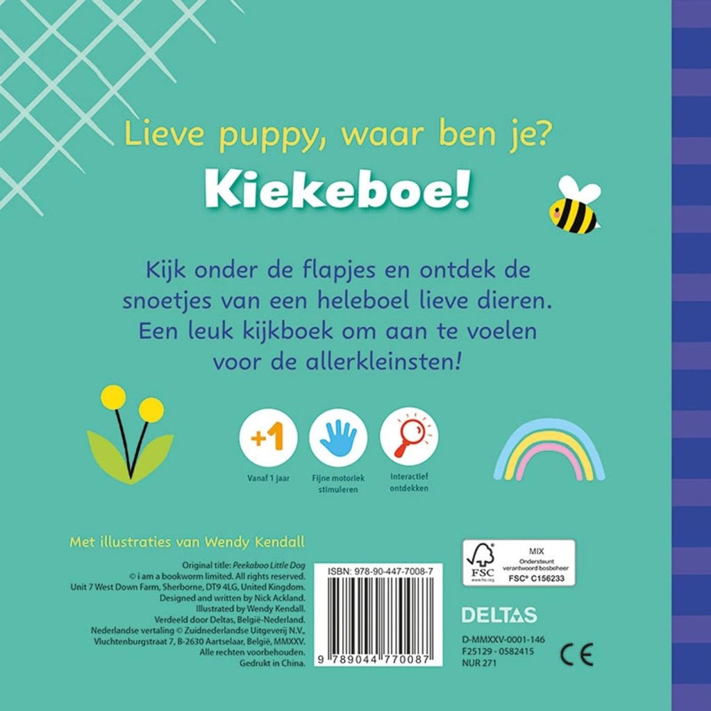 Deltas - Deltas Kiekeboe lieve puppy - kartonboekje met flapjes