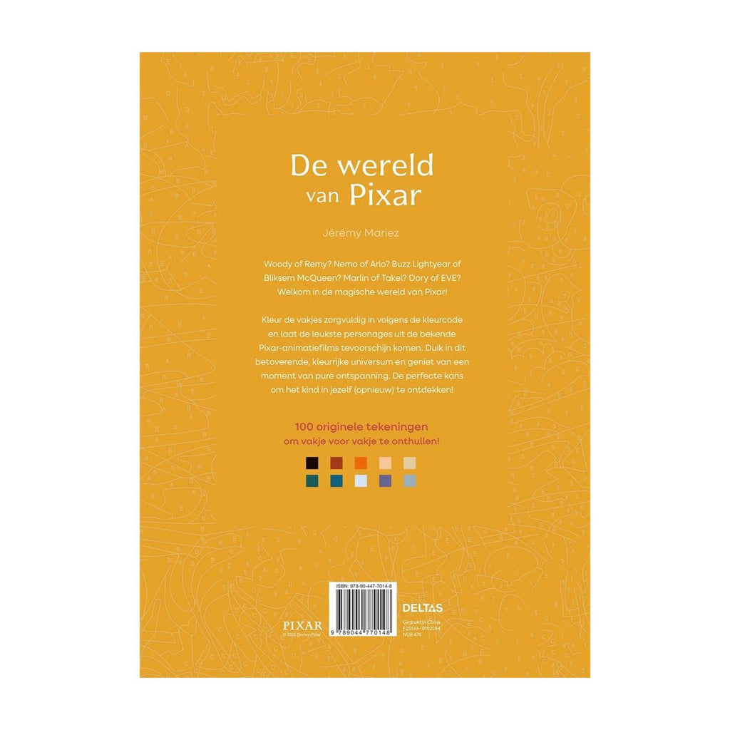Deltas pixar - kleuren op nummer