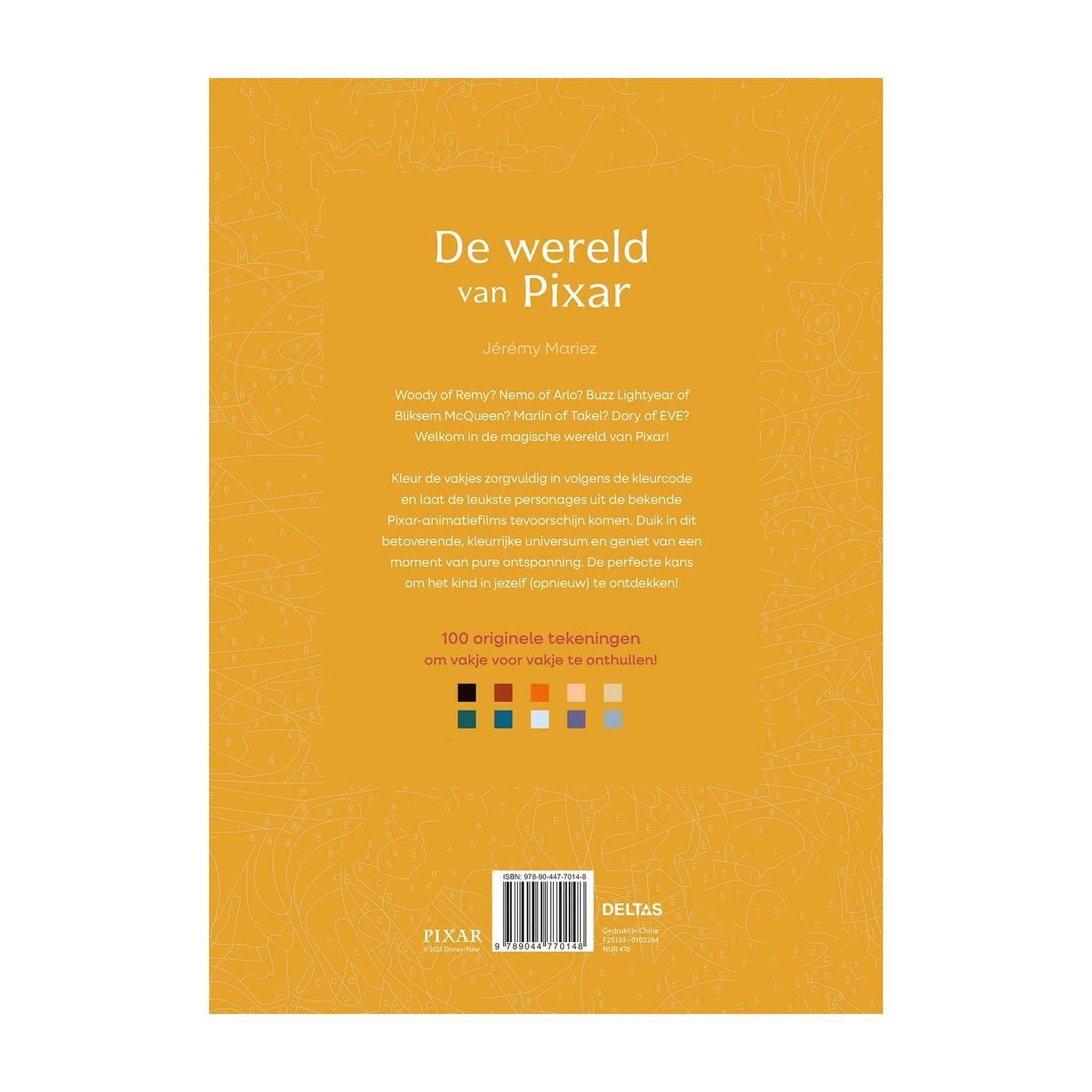 Deltas pixar - kleuren op nummer