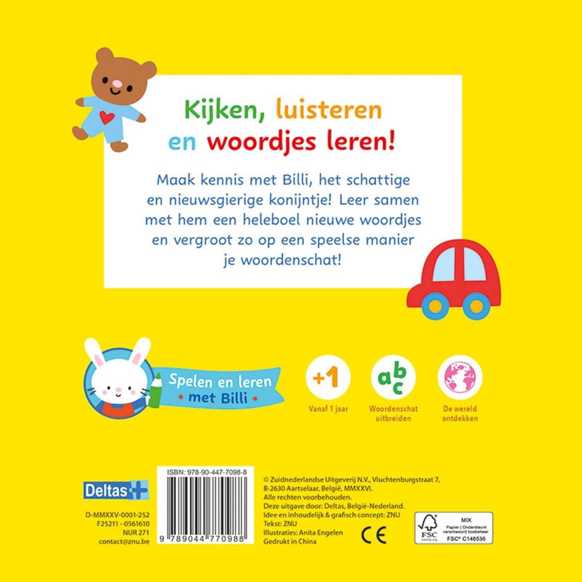 Deltas - Deltas Mijn allereerste woordenboek - spelen en leren met billi kartonboekje