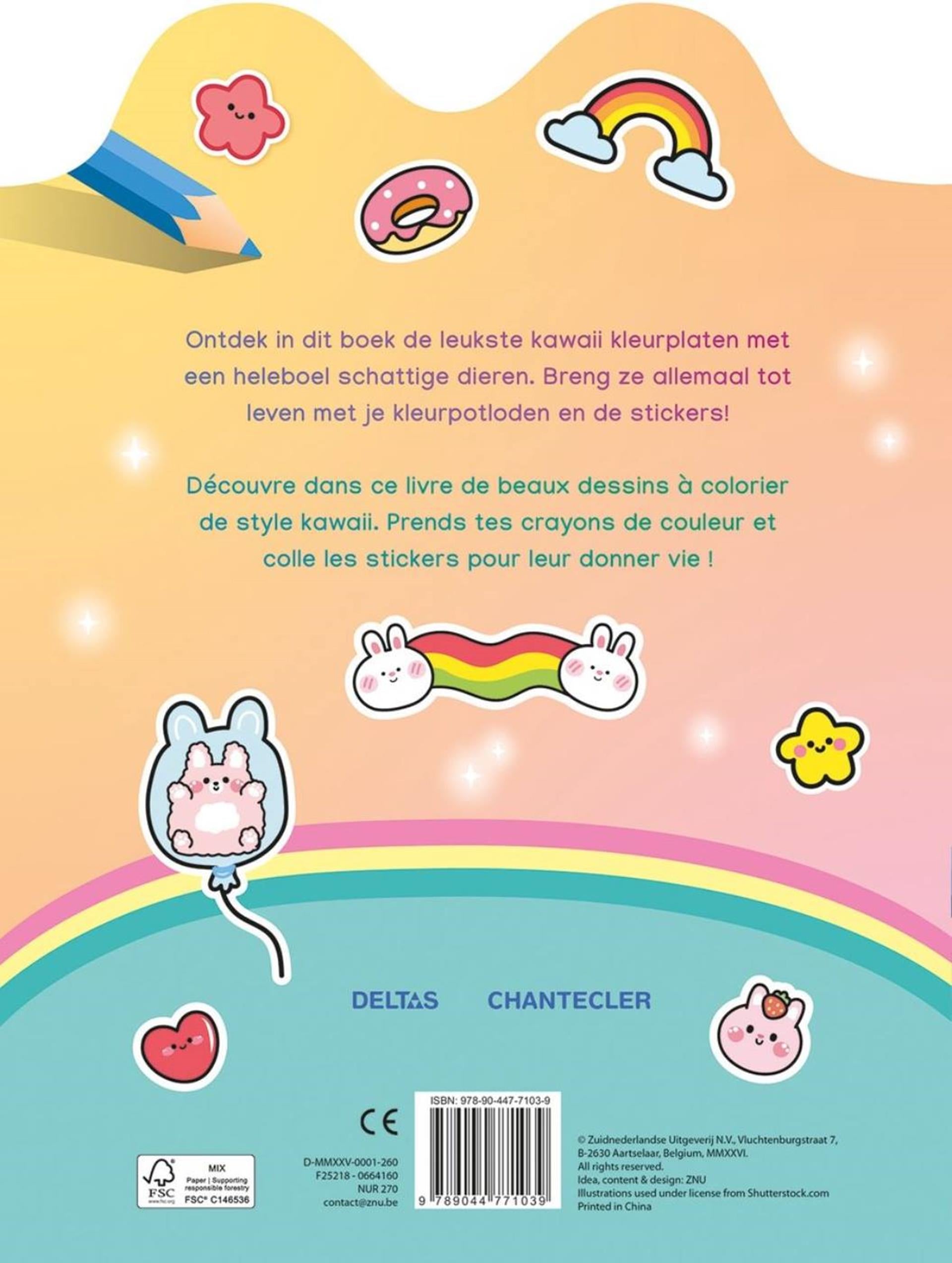 Deltas - Deltas Kawaii color and sticker fun kleurboek