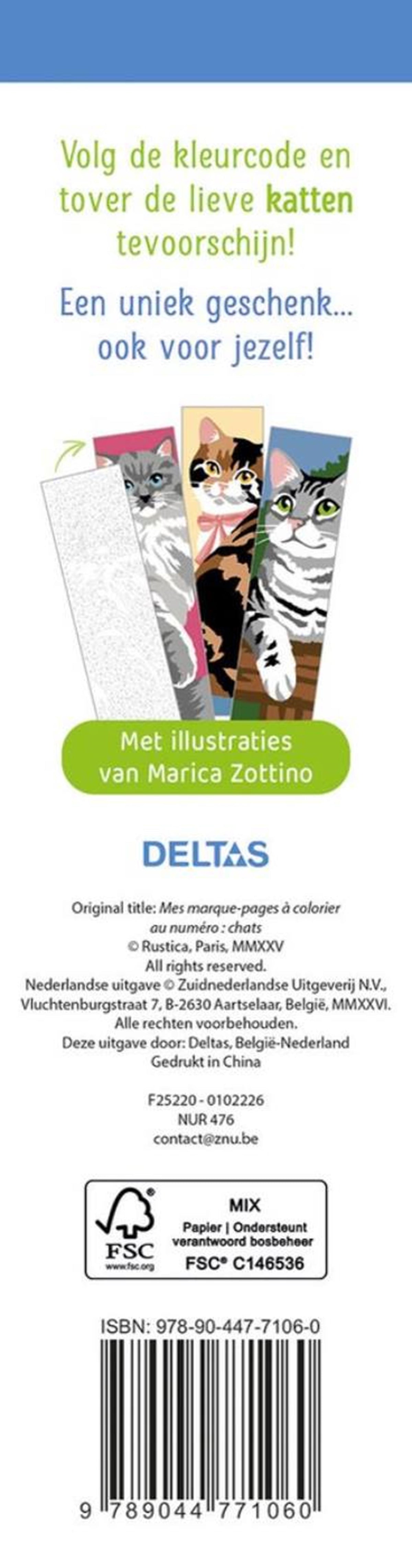 Deltas - Deltas de mooiste kleurboekenleggers kleuren op nummer katten
