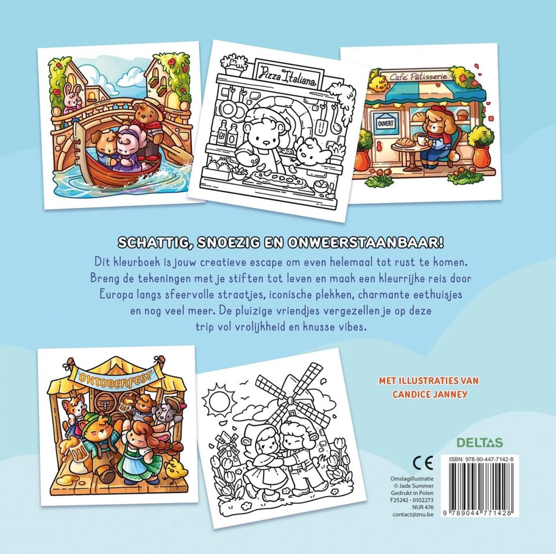 Deltas - Deltas cozy europe - comfy kleurboek jade summer