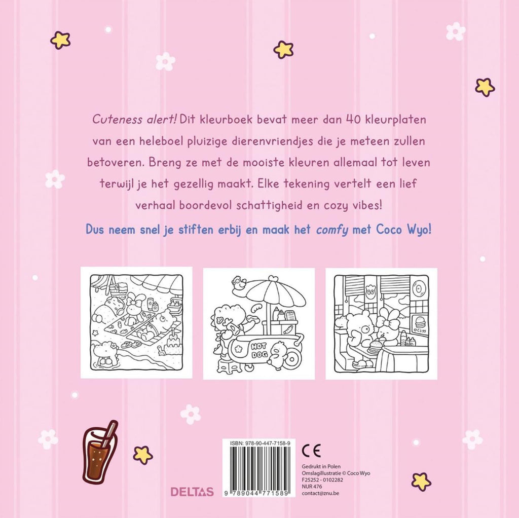 Deltas - Deltas cozy friends cute & comfy kleurboek coco wyo