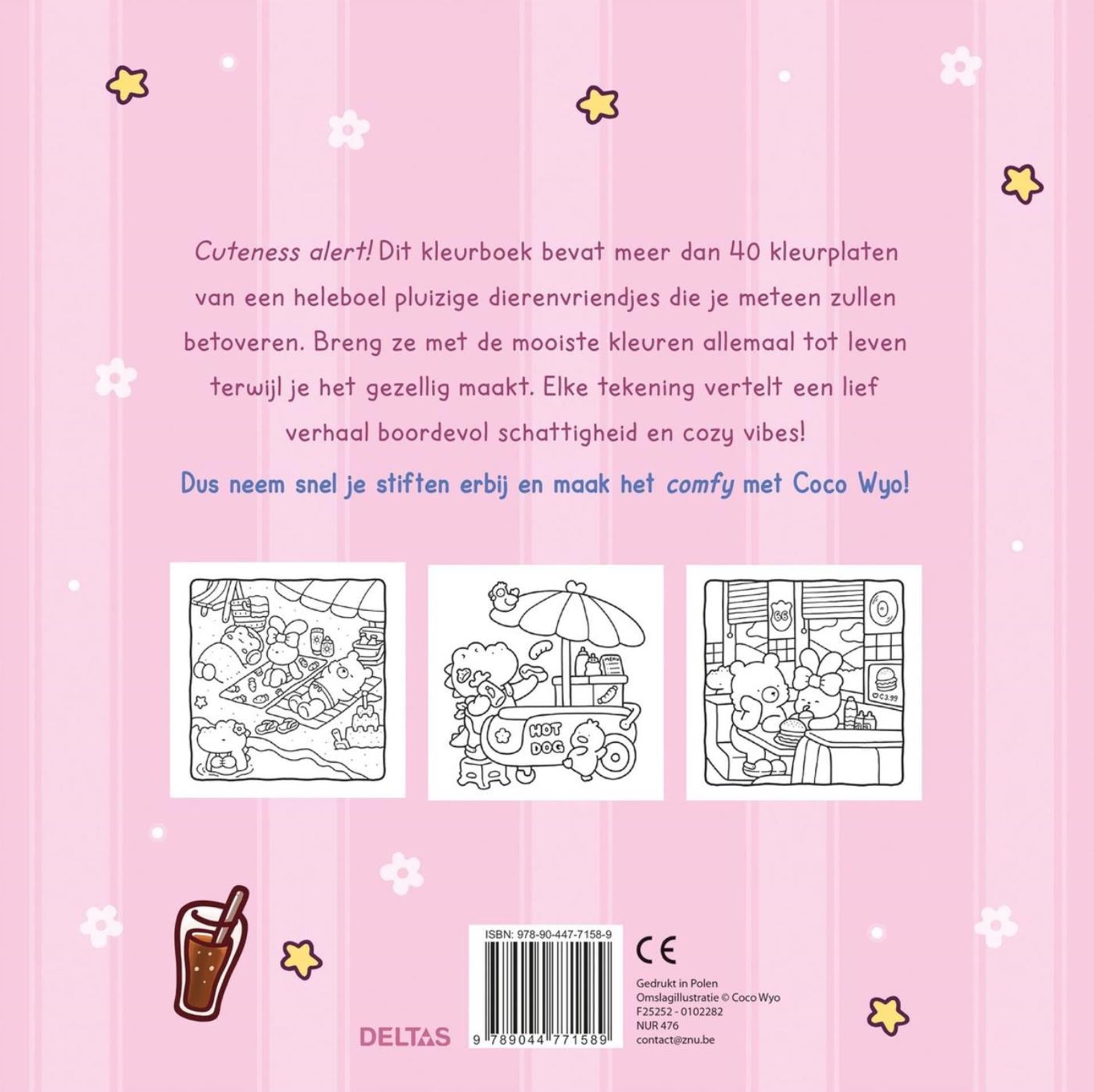 Deltas - Deltas cozy friends cute & comfy kleurboek coco wyo