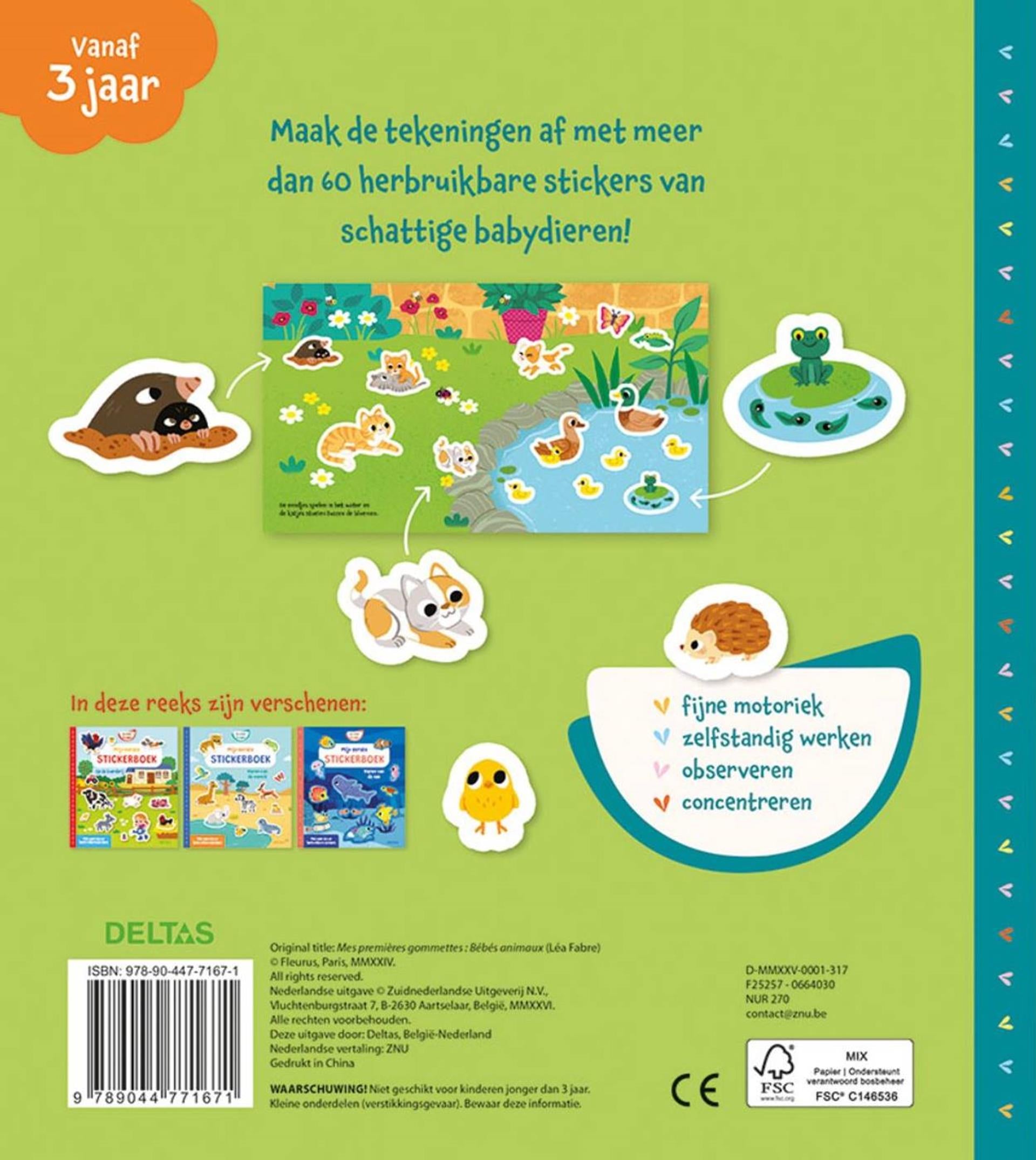 Deltas - Deltas Mijn eerste stickerboek kleine handjes - babydieren