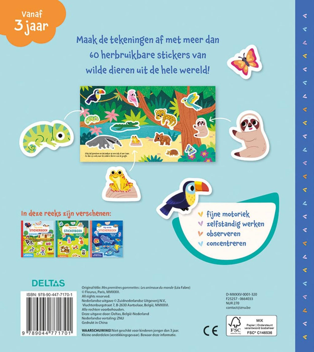 Deltas - Deltas Mijn eerste stickerboek kleine handjes dieren van de wereld
