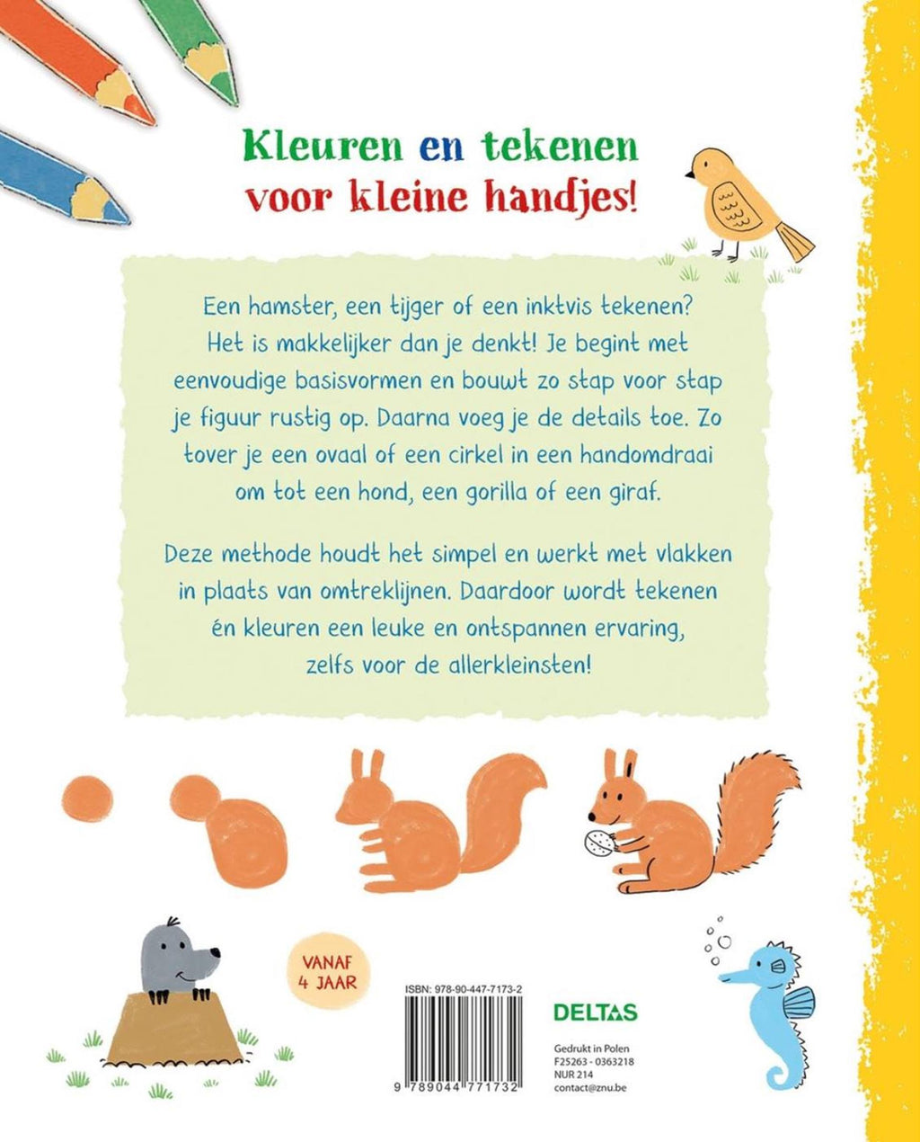 Deltas - Deltas Mijn eerste tekenboek - vrolijke dieren