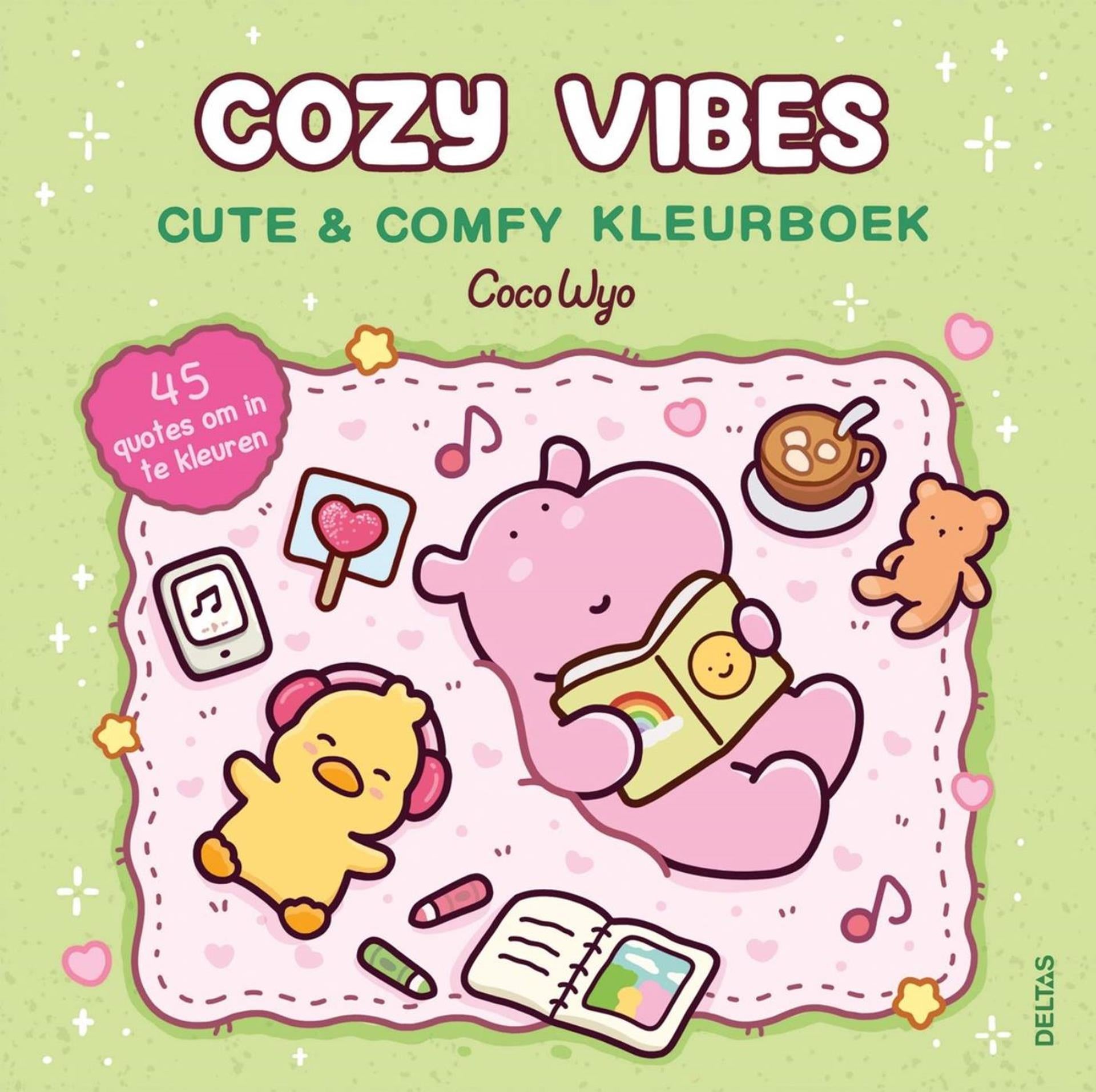 Deltas - Deltas cozy vibes cute & comfy kleurboek coco wyo