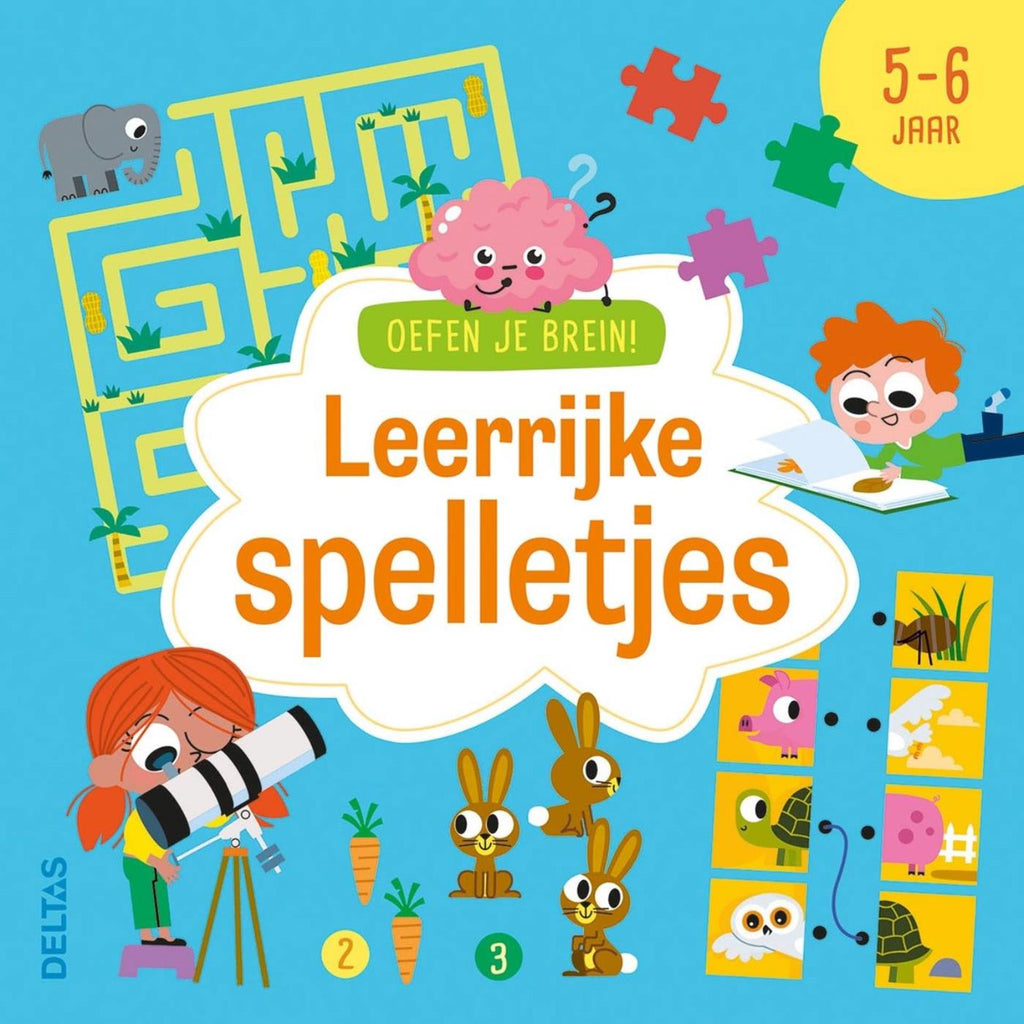 Deltas - Deltas Oefen je brein! leerrijke spelletjes - 5-6 jaar