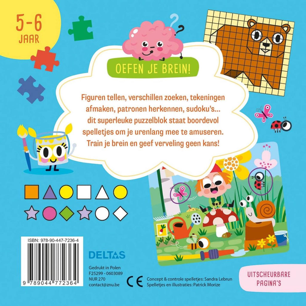 Deltas - Deltas Oefen je brein! leerrijke spelletjes - 5-6 jaar