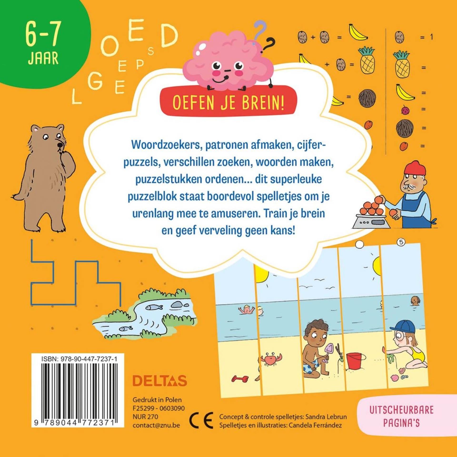 Deltas - Deltas Oefen je brein! leerrijke spelletjes - 6-7 jaar