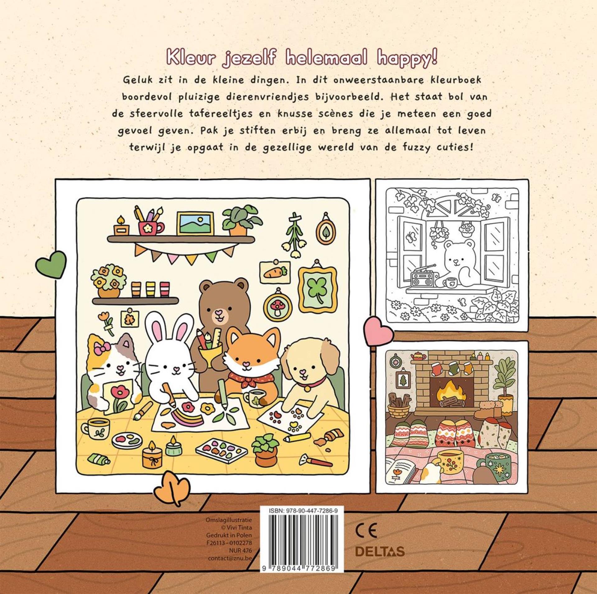 Deltas - Deltas Fuzzy cuties cute & comfy kleurboek vivi tinta