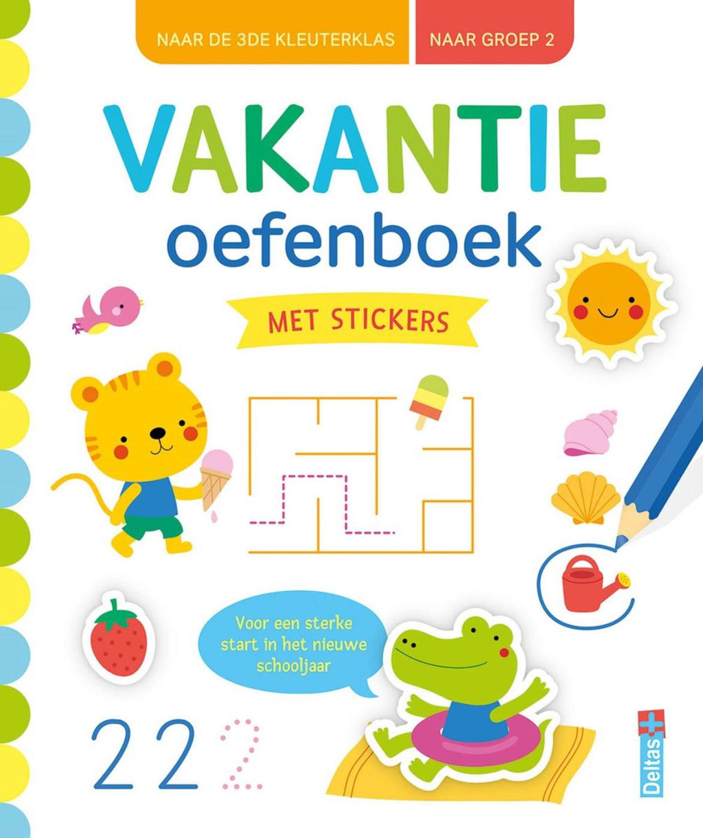 Deltas - Deltas Vakantie oefenboek met stickers naar groep 2
