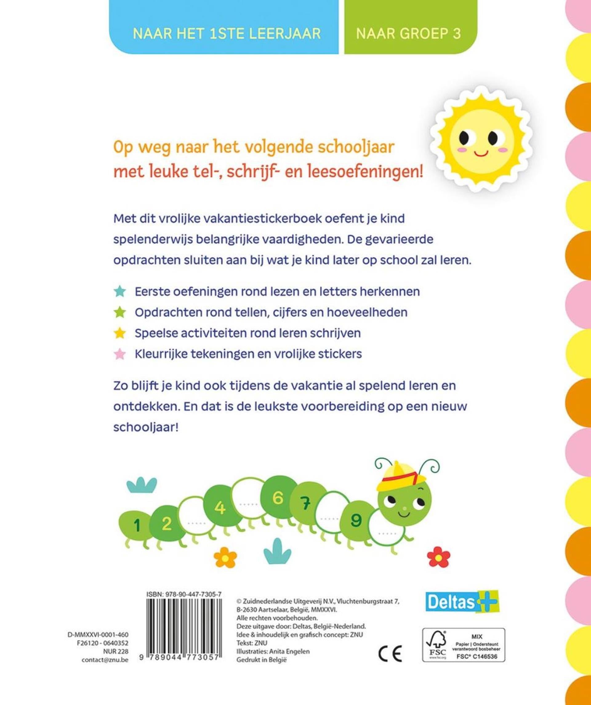 Deltas - Deltas Vakantie oefenboek met stickers naar groep 3