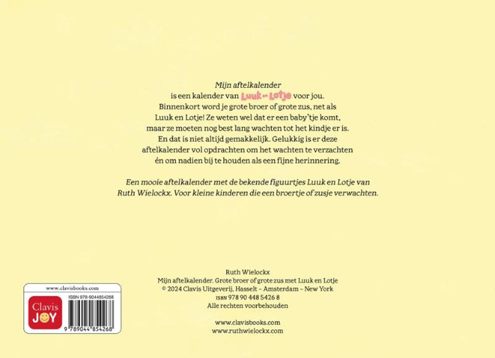 Clavis Uitgeverij - Clavis Uitgeverij Luuk en lotje - grote broer en kleine zus. aftelkalender
