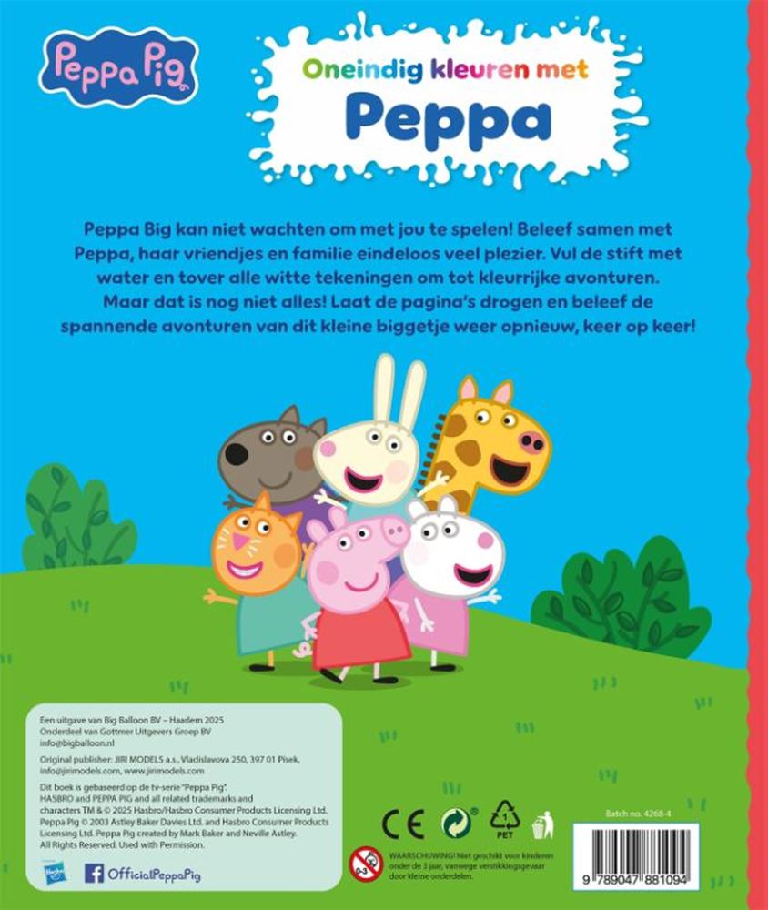 Gottmer Uitgevers Groep - Gottmer Uitgevers Groep Oneindig kleuren met peppa 3+