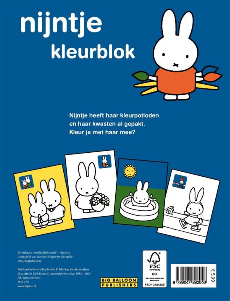 Gottmer Uitgevers Groep - Gottmer Uitgevers Groep Nijntjes kleurblok 3+