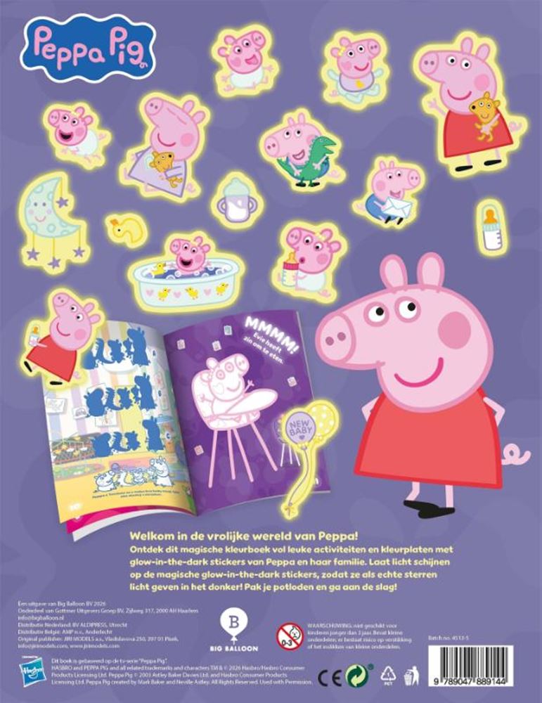 Big Balloon - Big Balloon Kleuren met peppa pig glow in the dark